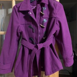 Women’s Pea Coat - Purple